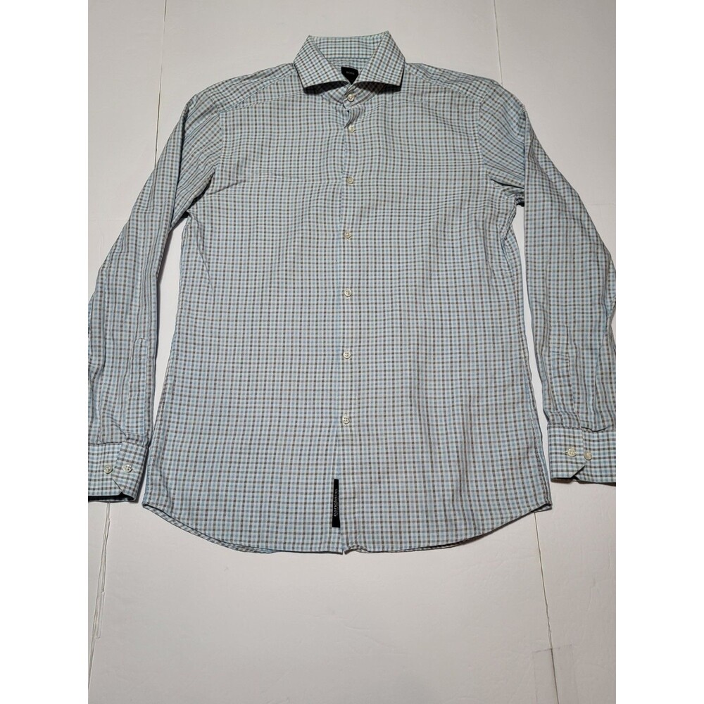 (#19)Hugo Boss Tailored Button Down Long Sleeve Size Men's 41/ 16 Slim Fit